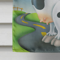 Cow on a Bike Ride Flag Canvas House Size APH0532CHF