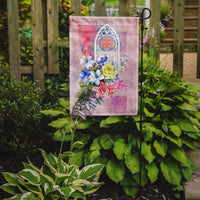 Church Window and Flowers Flag Garden Size APH3934GF