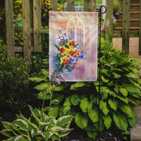 Church Window and Daffodils Flag Garden Size APH3935GF
