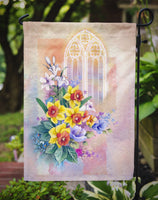 Church Window and Daffodils Flag Garden Size APH3935GF