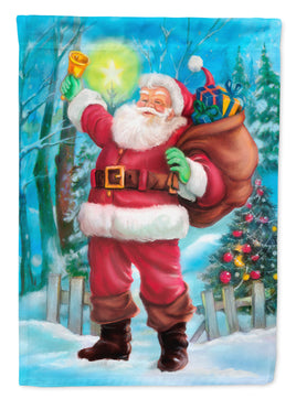 Christmas Santa Rining the Bell Flag Canvas House Size APH5001CHF