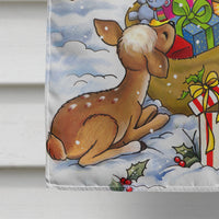 Christmas Santa Claus handing out presents Flag Canvas House Size APH5444CHF
