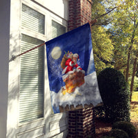 Christmas Santa Claus in the Chimney Flag Canvas House Size APH5479CHF