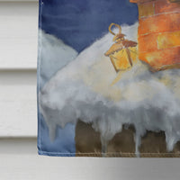 Christmas Santa Claus in the Chimney Flag Canvas House Size APH5479CHF