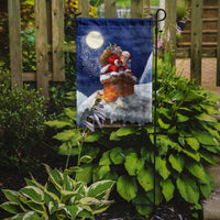 Christmas Santa Claus in the Chimney Flag Garden Size APH5479GF