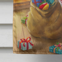 Christmas Santa Claus Unloading Toys Flag Canvas House Size APH5793CHF
