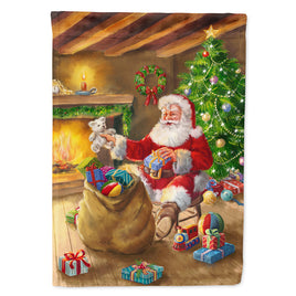 Christmas Santa Claus Unloading Toys Flag Canvas House Size APH5793CHF