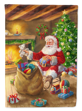 Christmas Santa Claus Unloading Toys Flag Garden Size APH5793GF