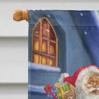 Christmas Santa Claus and Snowman Flag Canvas House Size APH6200CHF