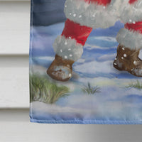 Christmas Santa Claus and Snowman Flag Canvas House Size APH6200CHF