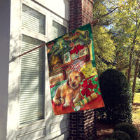 Christmas Puppy Flag Canvas House Size APH7552CHF