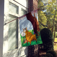 Bull under the Tree Flag Canvas House Size