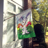 Bunny Rabbit in Mushrooms Flag Canvas House Size APH7632CHF