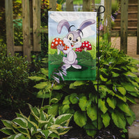 Bunny Rabbit in Mushrooms Flag Garden Size