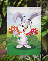 Bunny Rabbit in Mushrooms Flag Garden Size