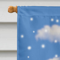Christmas Santa Claus on a Motorcycle Flag Canvas House Size APH8996CHF