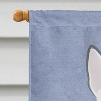 Bull Terrier Welcome Flag Canvas House Size BB1395CHF