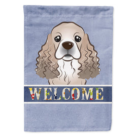 Cocker Spaniel Welcome Flag Canvas House Size BB1402CHF