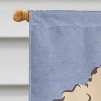 Buff Poodle Welcome Flag Canvas House Size BB1444CHF