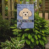 Buff Poodle Welcome Flag Garden Size BB1444GF