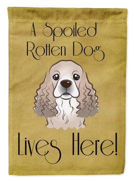 Cocker Spaniel Spoiled Dog Lives Here Flag Garden Size BB1464GF
