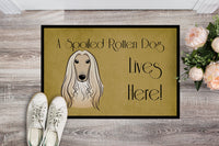Afghan Hound Spoiled Dog Lives Here Indoor or Outdoor Mat 24x36 BB1492JMAT