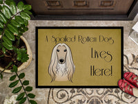 Afghan Hound Spoiled Dog Lives Here Indoor or Outdoor Mat 24x36 BB1492JMAT