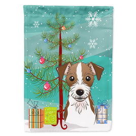 Christmas Tree and Jack Russell Terrier Flag Canvas House Size BB1574CHF