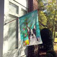 Christmas Tree and Boston Terrier Flag Canvas House Size BB1575CHF