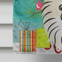 Christmas Tree and Pomeranian Flag Canvas House Size BB1579CHF
