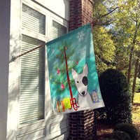 Christmas Tree and Bull Terrier Flag Canvas House Size BB1581CHF