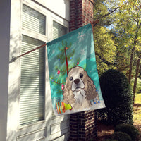 Christmas Tree and Cocker Spaniel Flag Canvas House Size BB1588CHF