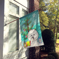 Christmas Tree and Bichon Frise Flag Canvas House Size BB1589CHF