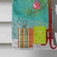 Christmas Tree and Alaskan Malamute Flag Canvas House Size BB1590CHF
