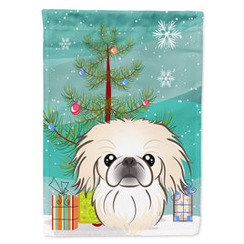 Christmas Tree and Pekingese Flag Canvas House Size BB1593CHF