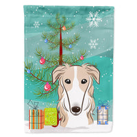 Christmas Tree and Borzoi Flag Canvas House Size BB1600CHF