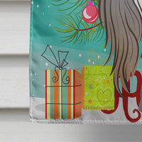 Christmas Tree and Saluki Flag Canvas House Size BB1601CHF