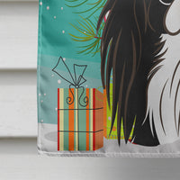 Christmas Tree and Japanese Chin Flag Canvas House Size BB1602CHF