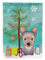 Christmas Tree and Yorkie Puppy Flag Garden Size BB1604GF