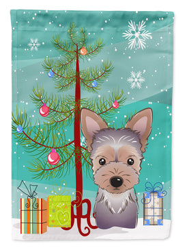 Christmas Tree and Yorkie Puppy Flag Garden Size BB1604GF