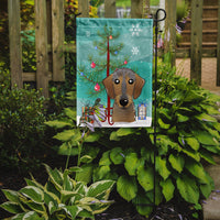 Christmas Tree and Wirehaired Dachshund Flag Garden Size BB1605GF