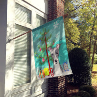 Christmas Tree and Italian Greyhound Flag Canvas House Size BB1608CHF