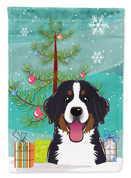 Christmas Tree and Bernese Mountain Dog Flag Garden Size BB1609GF