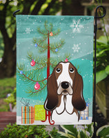 Christmas Tree and Basset Hound Flag Garden Size BB1615GF