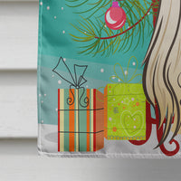 Christmas Tree and Afghan Hound Flag Canvas House Size BB1616CHF