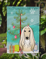 Christmas Tree and Afghan Hound Flag Garden Size BB1616GF