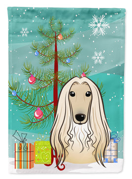 Christmas Tree and Afghan Hound Flag Garden Size BB1616GF