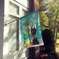 Christmas Tree and Doberman Flag Canvas House Size BB1617CHF