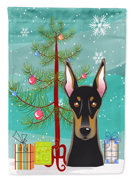 Christmas Tree and Doberman Flag Garden Size BB1617GF