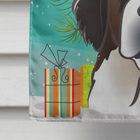 Christmas Tree and Saint Bernard Flag Canvas House Size BB1618CHF